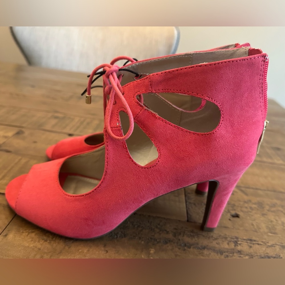 A.N.A Chance Pink Suede Heels - Size 8.5